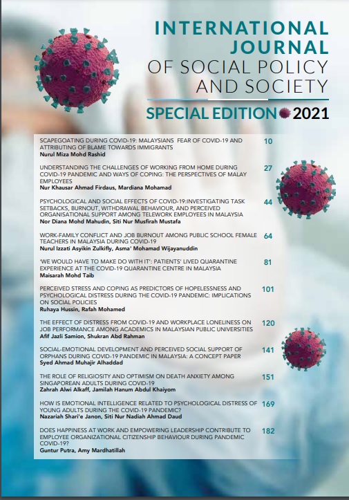 					View 2021: International Journal of Social Policy and Society Special Edition
				
